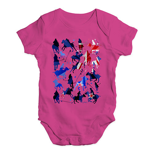 Funny Baby Onesies New Zealand Polo Collage Baby Unisex Baby Grow Bodysuit 12-18 Months Cerise PInk