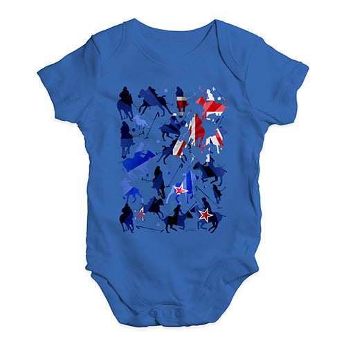 Baby Grow Baby Romper New Zealand Polo Collage Baby Unisex Baby Grow Bodysuit 18-24 Months Royal Blue