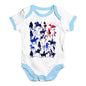 Funny Baby Bodysuits New Zealand Polo Collage Baby Unisex Baby Grow Bodysuit 6-12 Months White Blue Trim