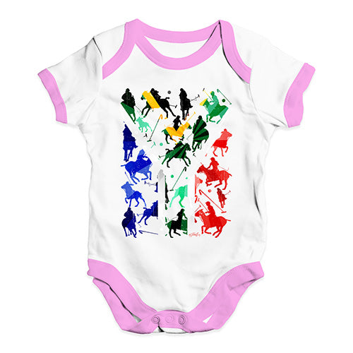 Baby Boy Clothes South Africa Polo Collage Baby Unisex Baby Grow Bodysuit 12-18 Months White Pink Trim