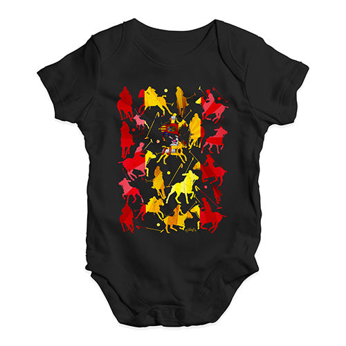 Baby Grow Baby Romper Spain Polo Collage Baby Unisex Baby Grow Bodysuit 12-18 Months Black