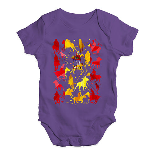 Funny Infant Baby Bodysuit Spain Polo Collage Baby Unisex Baby Grow Bodysuit 3-6 Months Plum