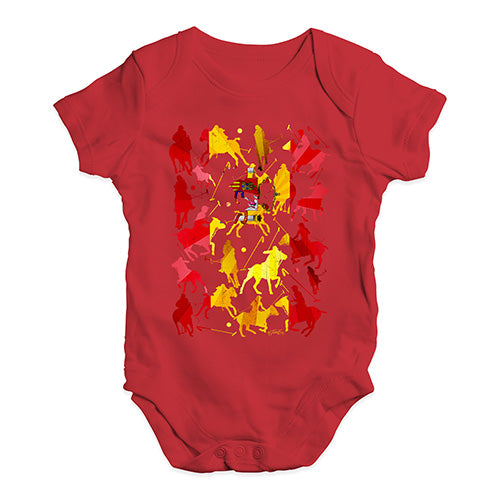 Funny Infant Baby Bodysuit Onesies Spain Polo Collage Baby Unisex Baby Grow Bodysuit 6-12 Months Red