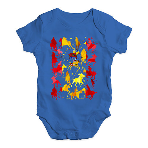 Cute Infant Bodysuit Spain Polo Collage Baby Unisex Baby Grow Bodysuit 0-3 Months Royal Blue