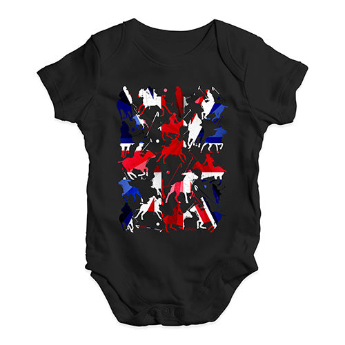 Funny Baby Onesies UK Polo Collage Baby Unisex Baby Grow Bodysuit 6-12 Months Black