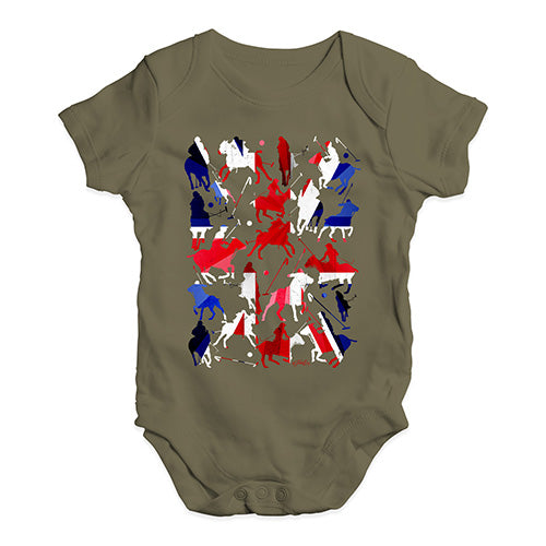 Baby Girl Clothes UK Polo Collage Baby Unisex Baby Grow Bodysuit Newborn Khaki