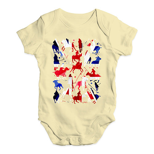 Funny Infant Baby Bodysuit UK Polo Collage Baby Unisex Baby Grow Bodysuit 6-12 Months Lemon