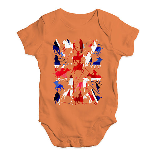 Funny Infant Baby Bodysuit UK Polo Collage Baby Unisex Baby Grow Bodysuit 12-18 Months Orange