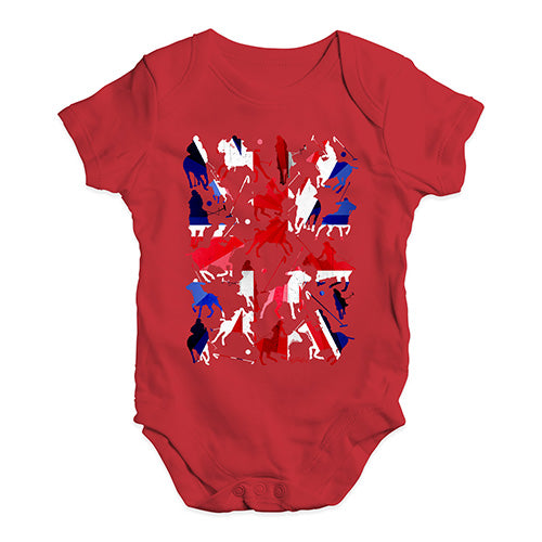 Baby Onesies UK Polo Collage Baby Unisex Baby Grow Bodysuit 0-3 Months Red