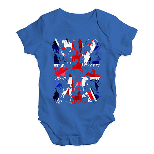 Funny Infant Baby Bodysuit UK Polo Collage Baby Unisex Baby Grow Bodysuit 18-24 Months Royal Blue
