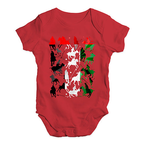 Baby Grow Baby Romper UAE Polo Collage Baby Unisex Baby Grow Bodysuit 3-6 Months Red