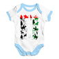 Funny Baby Onesies UAE Polo Collage Baby Unisex Baby Grow Bodysuit 12-18 Months White Blue Trim