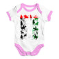 Funny Infant Baby Bodysuit Onesies UAE Polo Collage Baby Unisex Baby Grow Bodysuit 6-12 Months White Pink Trim