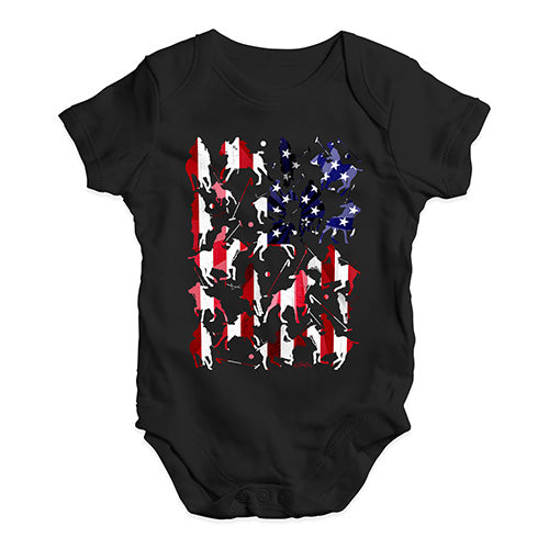 Funny Baby Onesies USA Polo Collage Baby Unisex Baby Grow Bodysuit 18-24 Months Black