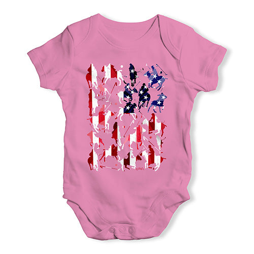 Funny Infant Baby Bodysuit Onesies USA Polo Collage Baby Unisex Baby Grow Bodysuit 18-24 Months Pink