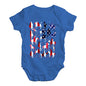 Baby Onesies USA Polo Collage Baby Unisex Baby Grow Bodysuit 6-12 Months Royal Blue