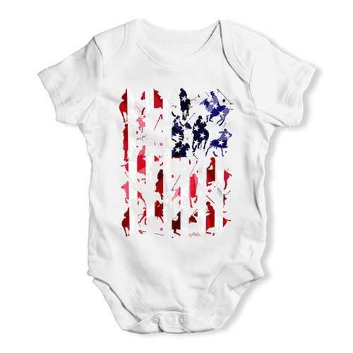 Baby Girl Clothes USA Polo Collage Baby Unisex Baby Grow Bodysuit 18-24 Months White