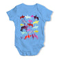 Funny Infant Baby Bodysuit Dressage Rainbow Collage Baby Unisex Baby Grow Bodysuit 3-6 Months Blue