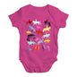 Funny Baby Onesies Dressage Rainbow Collage Baby Unisex Baby Grow Bodysuit 0-3 Months Cerise PInk