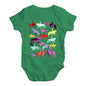 Funny Infant Baby Bodysuit Dressage Rainbow Collage Baby Unisex Baby Grow Bodysuit 0-3 Months Green