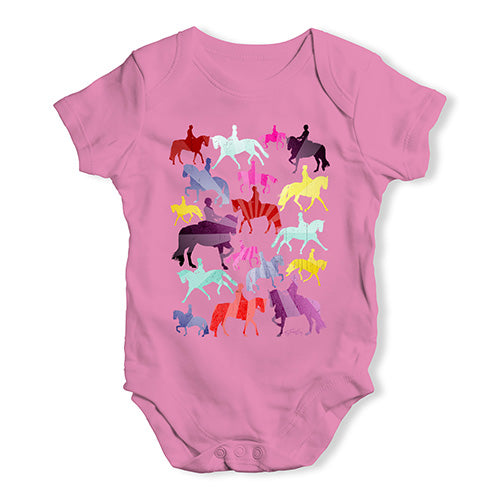 Baby Boy Clothes Dressage Rainbow Collage Baby Unisex Baby Grow Bodysuit 12-18 Months Pink