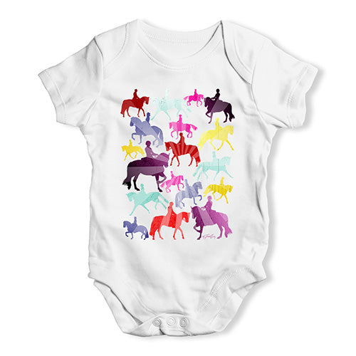 Baby Boy Clothes Dressage Rainbow Collage Baby Unisex Baby Grow Bodysuit 18-24 Months White