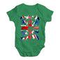 Baby Grow Baby Romper GB Dressage Silhouette Baby Unisex Baby Grow Bodysuit 12-18 Months Green