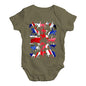 Funny Infant Baby Bodysuit Onesies GB Dressage Silhouette Baby Unisex Baby Grow Bodysuit 3-6 Months Khaki