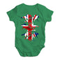 Funny Baby Onesies Great Britain Horse Racing Collage Baby Unisex Baby Grow Bodysuit 12-18 Months Green