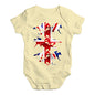 Funny Baby Clothes Great Britain Horse Racing Collage Baby Unisex Baby Grow Bodysuit Newborn Lemon