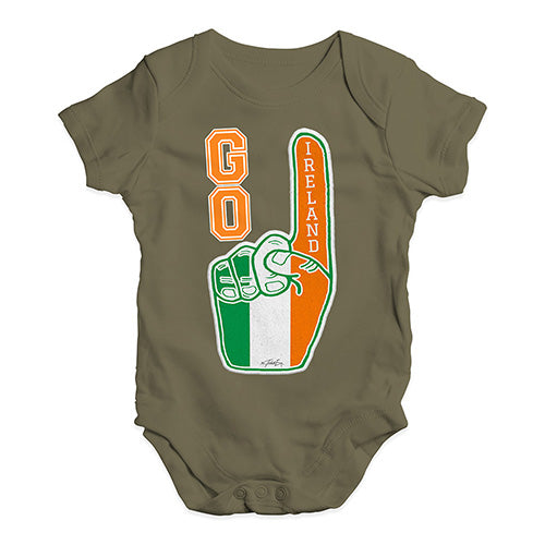 Funny Baby Clothes Go Ireland! Foam Finger Baby Unisex Baby Grow Bodysuit 6-12 Months Khaki