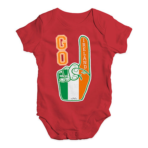 Funny Baby Clothes Go Ireland! Foam Finger Baby Unisex Baby Grow Bodysuit Newborn Red