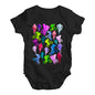 Baby Onesies BMX Rainbow Collage Baby Unisex Baby Grow Bodysuit 12-18 Months Black