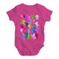 Bodysuit Baby Romper BMX Rainbow Collage Baby Unisex Baby Grow Bodysuit 3-6 Months Cerise PInk