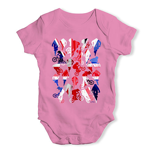 Baby Boy Clothes GB BMX Silhouette Baby Unisex Baby Grow Bodysuit 12-18 Months Pink