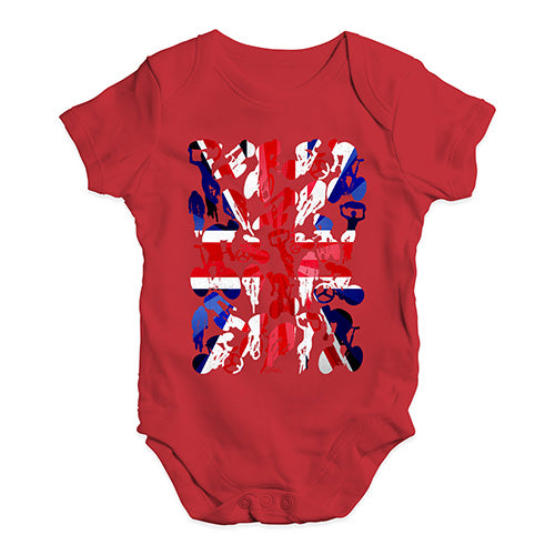 Baby Girl Clothes GB Cycling Silhouette Baby Unisex Baby Grow Bodysuit 3-6 Months Red