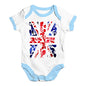 Funny Baby Bodysuits GB Cycling Silhouette Baby Unisex Baby Grow Bodysuit 0-3 Months White Blue Trim