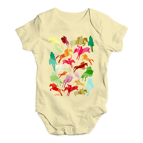 Babygrow Baby Romper Show Jumping Rainbow Collage Baby Unisex Baby Grow Bodysuit 0-3 Months Lemon