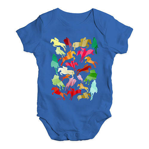Funny Baby Bodysuits Show Jumping Rainbow Collage Baby Unisex Baby Grow Bodysuit 0-3 Months Royal Blue