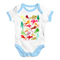 Funny Baby Bodysuits Show Jumping Rainbow Collage Baby Unisex Baby Grow Bodysuit 12-18 Months White Blue Trim