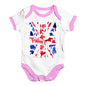 Funny Baby Bodysuits GB Show Jumping Silhouette Baby Unisex Baby Grow Bodysuit 12-18 Months White Pink Trim