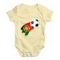 Bodysuit Baby Romper Portugal Football Soccer Baby Unisex Baby Grow Bodysuit 3-6 Months Lemon