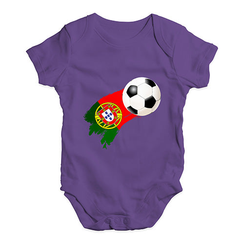 Bodysuit Baby Romper Portugal Football Soccer Baby Unisex Baby Grow Bodysuit Newborn Plum
