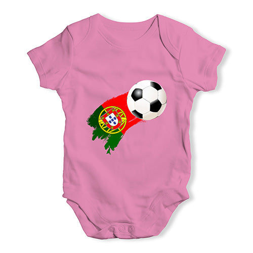 Bodysuit Baby Romper Portugal Football Soccer Baby Unisex Baby Grow Bodysuit Newborn Pink