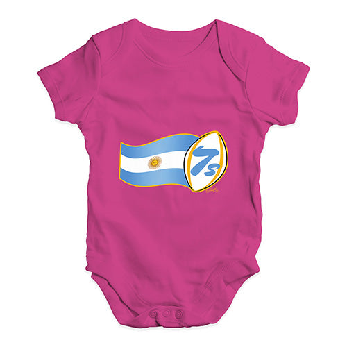 Babygrow Baby Romper Rugby 7S Argentina Baby Unisex Baby Grow Bodysuit 3-6 Months Cerise PInk