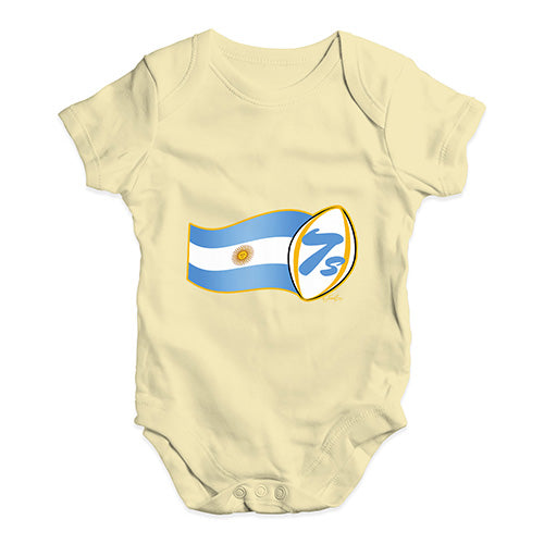 Bodysuit Baby Romper Rugby 7S Argentina Baby Unisex Baby Grow Bodysuit 6-12 Months Lemon