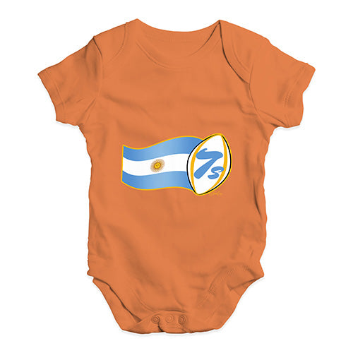 Funny Baby Bodysuits Rugby 7S Argentina Baby Unisex Baby Grow Bodysuit 0-3 Months Orange