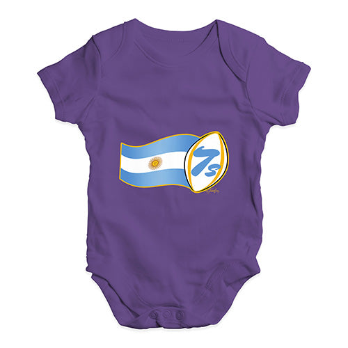 Funny Baby Bodysuits Rugby 7S Argentina Baby Unisex Baby Grow Bodysuit 3-6 Months Plum