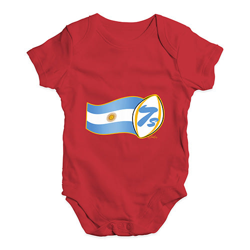 Funny Baby Clothes Rugby 7S Argentina Baby Unisex Baby Grow Bodysuit 12-18 Months Red