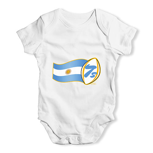 Funny Baby Onesies Rugby 7S Argentina Baby Unisex Baby Grow Bodysuit 12-18 Months White